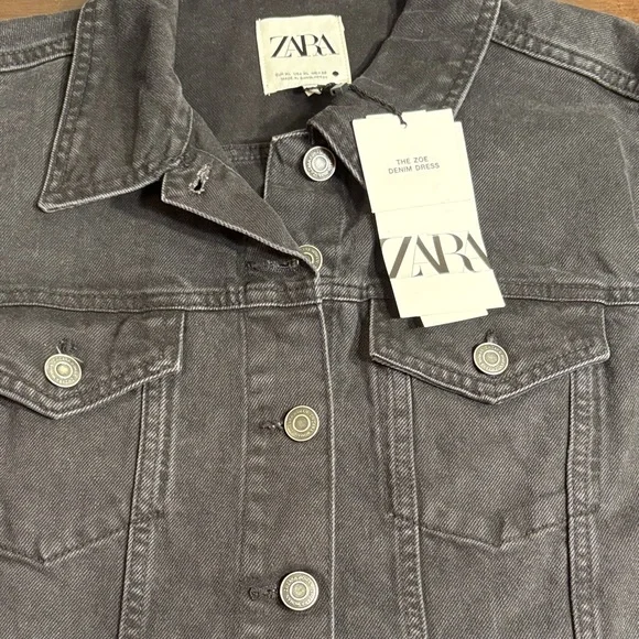 Zara Women's Black Denim Mini Dress - Picture 7 of 11